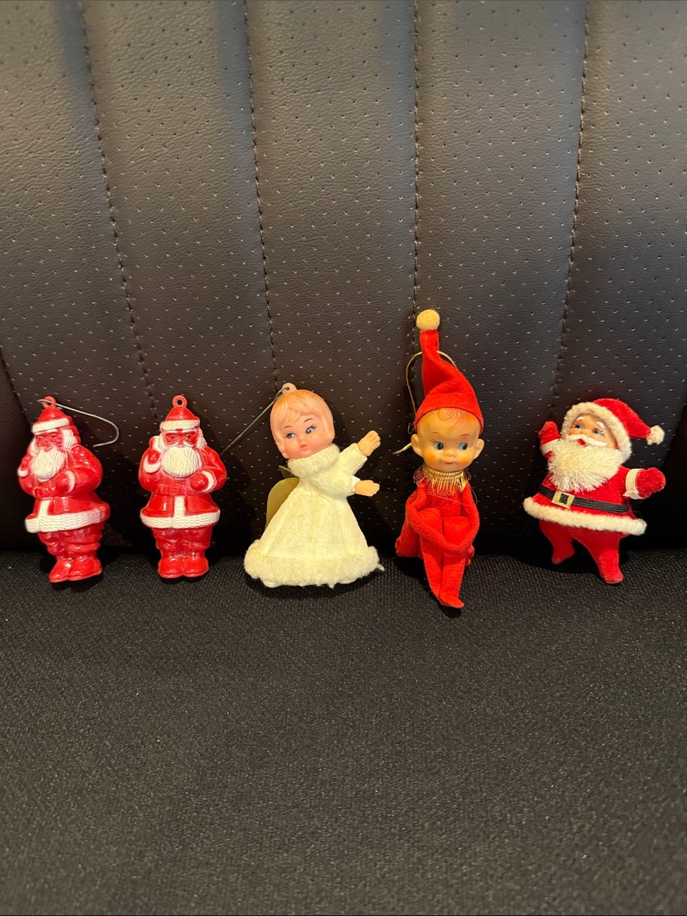 Vintage Red and White Christmas Ornaments 1950s-1960s